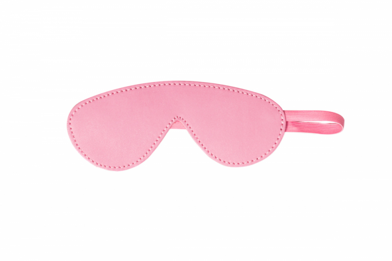 Маска глухая "Party Hard" экокожа, розовая 